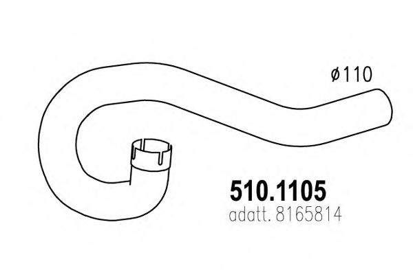 510.1105 ASSO Brake Pad Set, disc brake