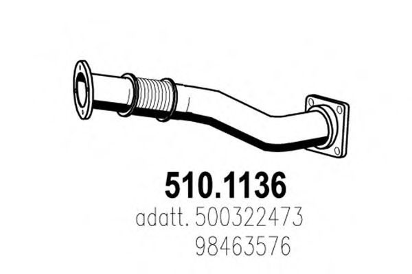 510.1136 ASSO Brake Pad Set, disc brake