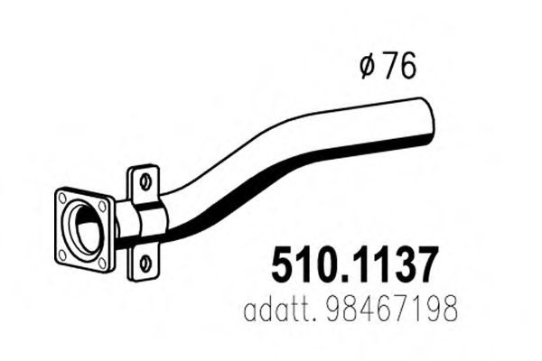 510.1137 ASSO Brake Pad Set, disc brake