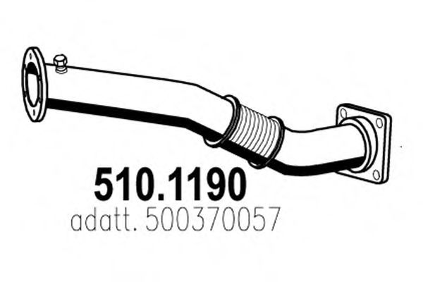 510.1190 ASSO Exhaust System Exhaust Pipe