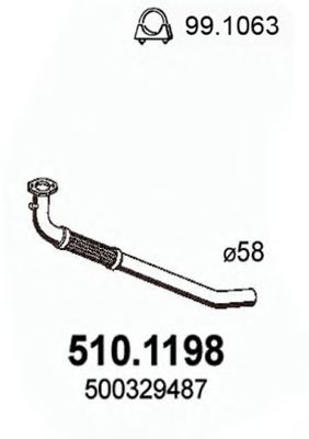 510.1198 ASSO Brake Pad Set, disc brake