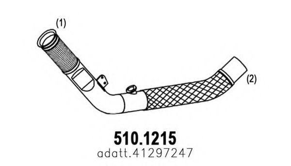 510.1215 ASSO Exhaust System Exhaust Pipe