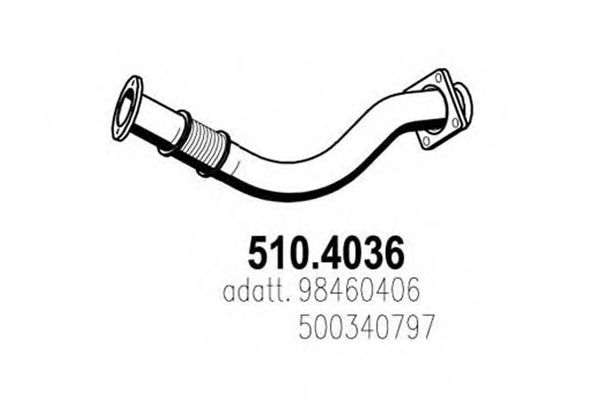 510.4036 ASSO Exhaust System Exhaust Pipe