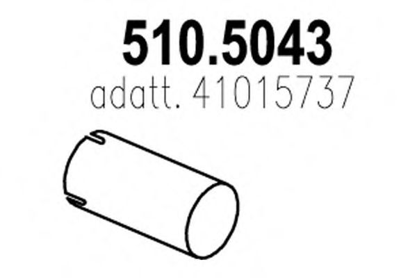 510.5043 ASSO Exhaust System Exhaust Pipe