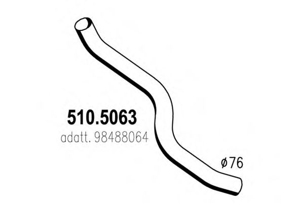 510.5063 ASSO Exhaust System Exhaust Pipe