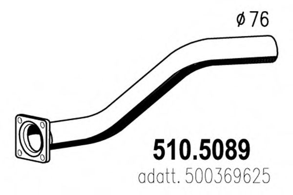 510.5089 ASSO Exhaust System Exhaust Pipe