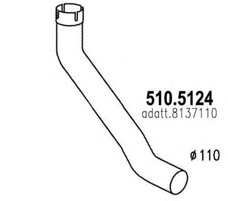 510.5124 ASSO Exhaust System Exhaust Pipe