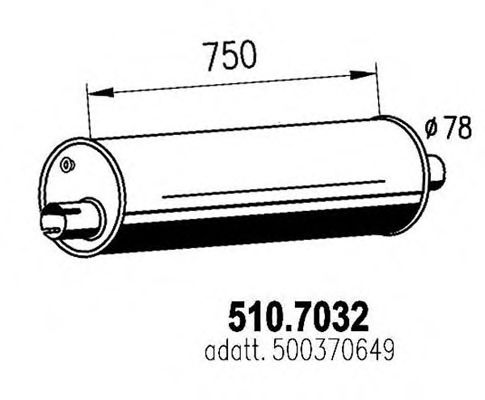 510.7032 ASSO Middle Silencer