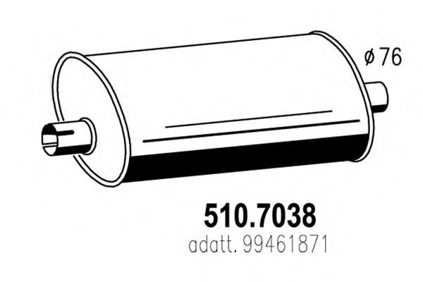 510.7038 ASSO Middle Silencer
