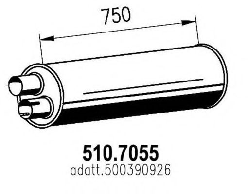 510.7055 ASSO Middle Silencer