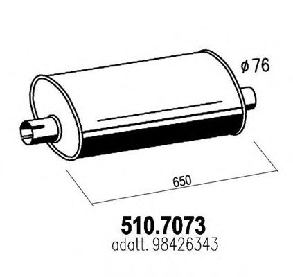 510.7073 ASSO Middle Silencer