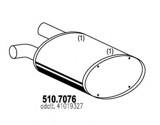 510.7076 ASSO Middle-/End Silencer