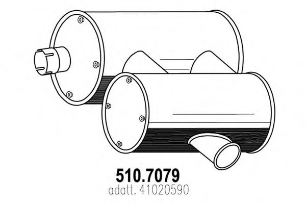 510.7079 ASSO Middle-/End Silencer