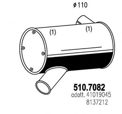 510.7082 ASSO Middle Silencer