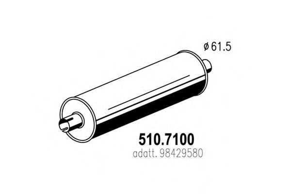 510.7100 ASSO Middle Silencer