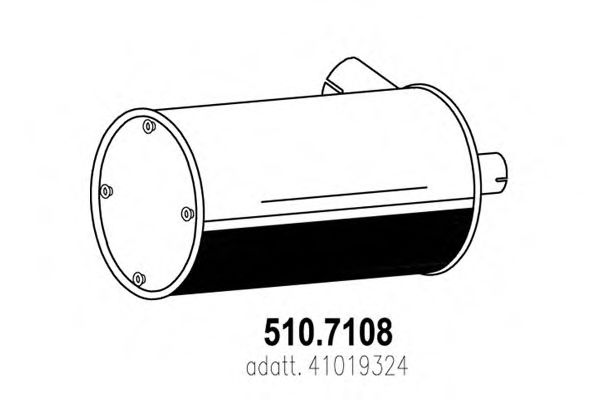 510.7108 ASSO Exhaust System Middle Silencer