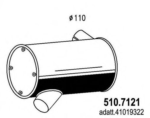 510.7121 ASSO Middle-/End Silencer