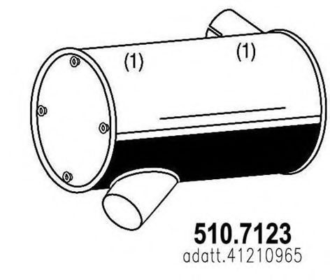 510.7123 ASSO Средний глушитель выхлопных газов