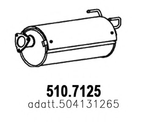 510.7125 ASSO Глушитель выхлопных газов конечный