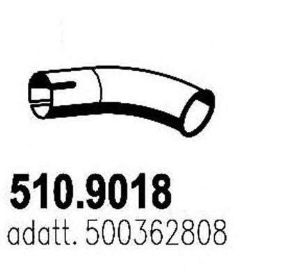 510.9018 ASSO Exhaust System Exhaust Pipe