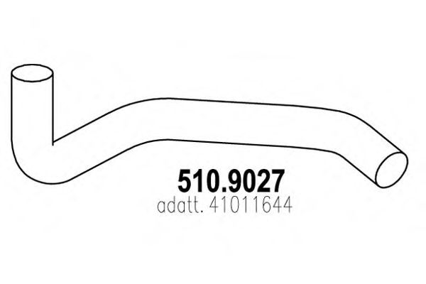 510.9027 ASSO Exhaust System Exhaust Pipe
