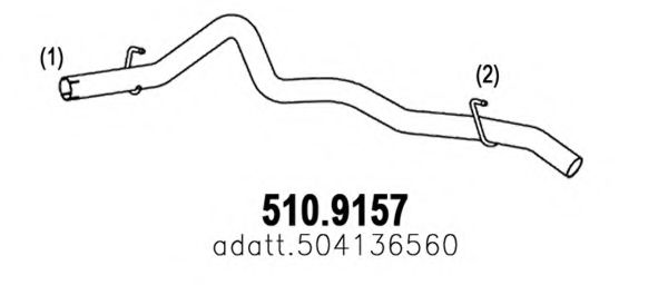 510.9157 ASSO Exhaust Pipe