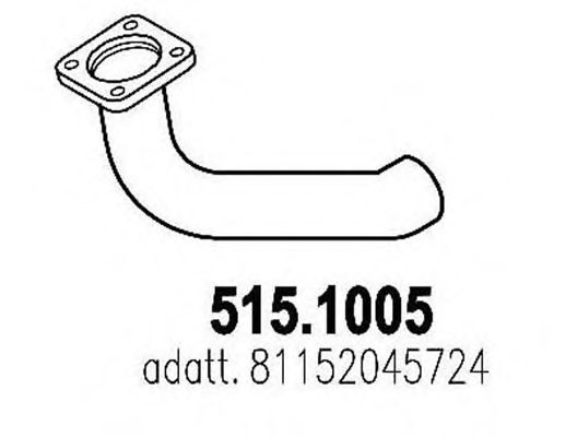 515.1005 ASSO Exhaust System Exhaust Pipe