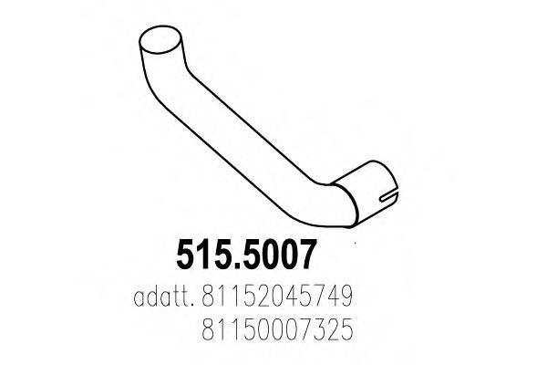 515.5007 ASSO Exhaust System Exhaust Pipe