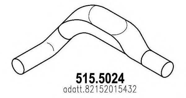 515.5024 ASSO Exhaust System Exhaust Pipe