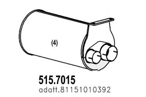 515.7015 ASSO Middle-/End Silencer
