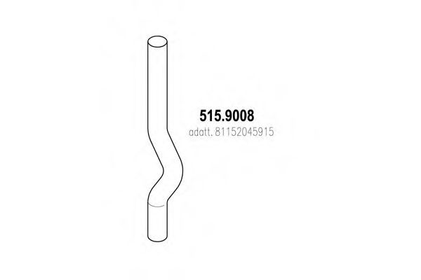 515.9008 ASSO Exhaust System Exhaust Pipe