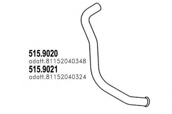 515.9020 ASSO Exhaust System Exhaust Pipe