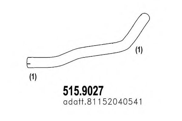 515.9027 ASSO Exhaust System Exhaust Pipe