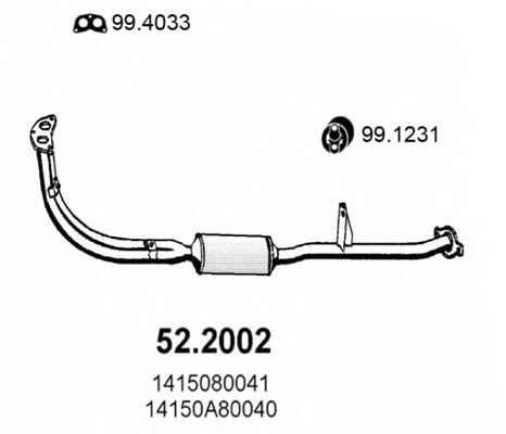 52.2002 ASSO Cable, parking brake