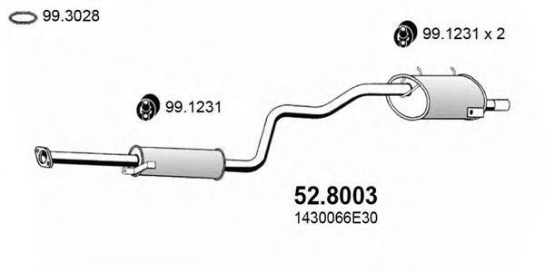 52.8003 ASSO Exhaust System End Silencer
