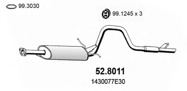 52.8011 ASSO Exhaust System End Silencer