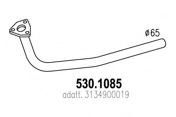 530.1085 ASSO Exhaust System Exhaust Pipe