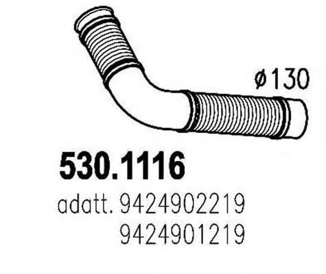 530.1116 ASSO Flex Hose, exhaust system
