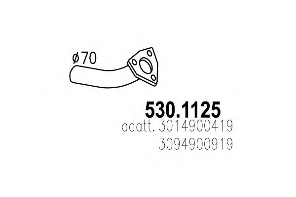 530.1125 ASSO Abgasanlage Abgasrohr