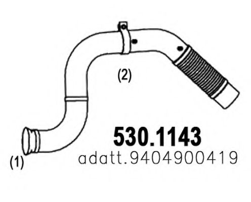 530.1143 ASSO Exhaust Pipe