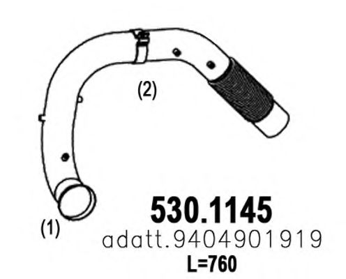 530.1145 ASSO Exhaust Pipe