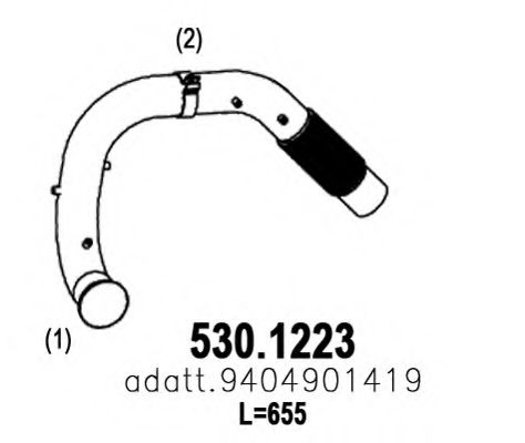 530.1223 ASSO Exhaust Pipe