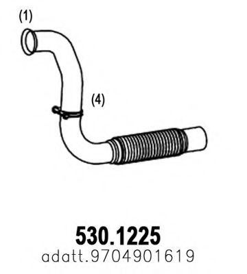 530.1225 ASSO Exhaust System Exhaust Pipe