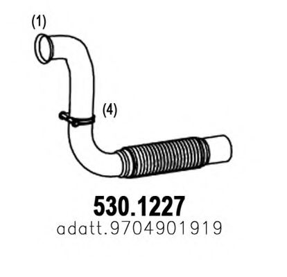 530.1227 ASSO Exhaust System Exhaust Pipe