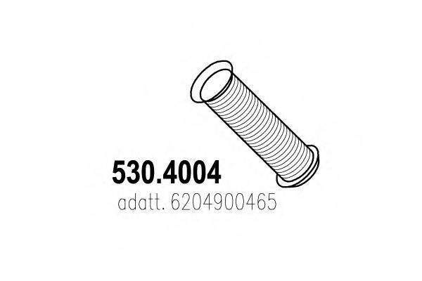 530.4004 ASSO Corrugated Pipe, exhaust system