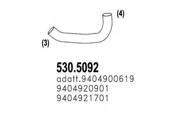 530.5092 ASSO Exhaust Pipe
