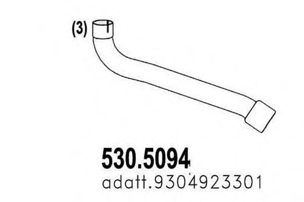 530.5094 ASSO Exhaust System Exhaust Pipe