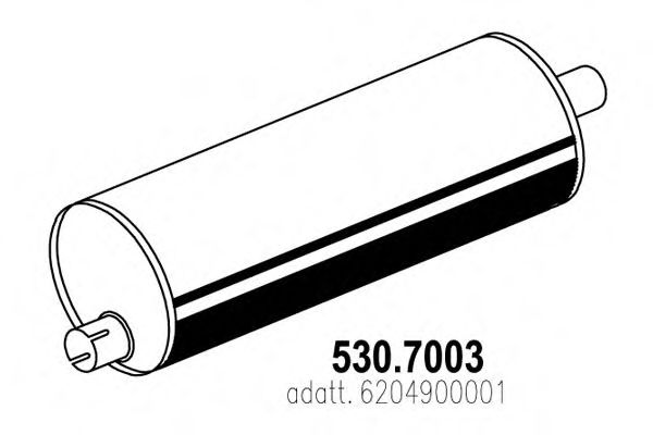 530.7003 ASSO Middle-/End Silencer