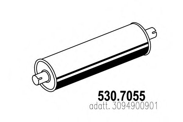 530.7055 ASSO Middle Silencer