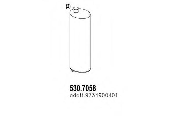 530.7058 ASSO Middle-/End Silencer